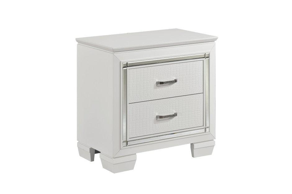 Allura 4 Piece White Queen Bedroom Set 1916-1-4W | Homelegance