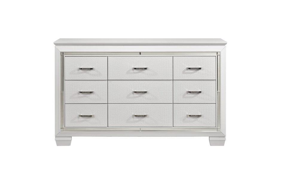 Allura 4 Piece White Queen Bedroom Set 1916-1-4W | Homelegance