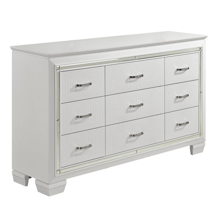 Allura 5 Piece Queen Bedroom Set In White 1916W-1-9 | Homelegance