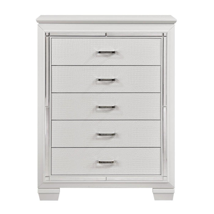 Allura 5 Piece Queen Bedroom Set In White 1916W-1-9 | Homelegance