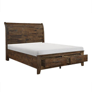 1957-1* (3)Queen Sleigh Platform Bed with Footboard Storage - 1957-1*