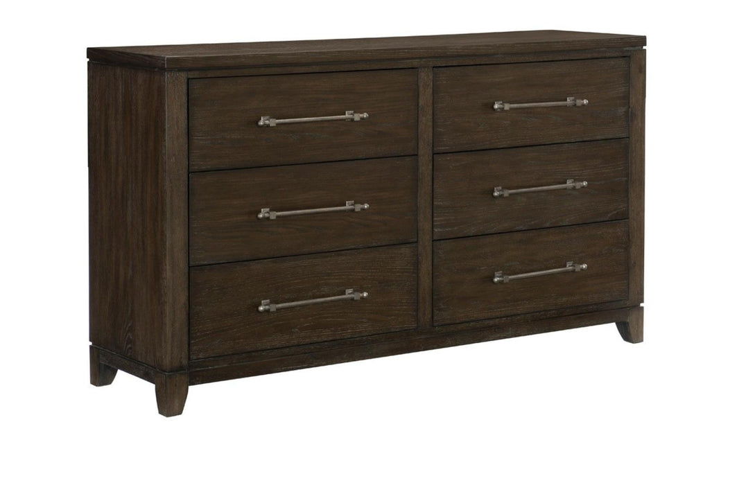 Griggs 6 Piece Eastern King Bed Set In Dark Brown 1669K-1Ek-6Set | Homelegance