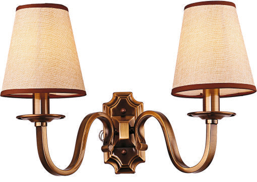 2007W16SB 16 X 11 -  2 LIGHTS WALL SCONE SHINY BRONZE - 210000004052
