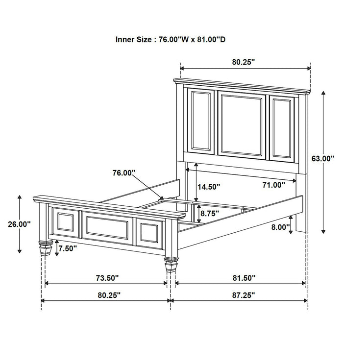 Sandy Beach 4 & 5 Piece Pc Bedroom Set Cal.King & E.King