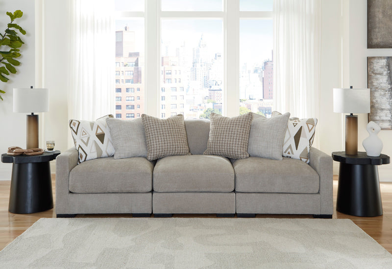 Aslan Court Pebble Modular Sofa and Loveseat from Ashley - DMV Furniture