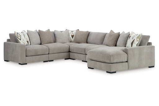 Aslan Court Pebble 6-Piece Sectional with Chaise -  Ashley - DMV Furniture
