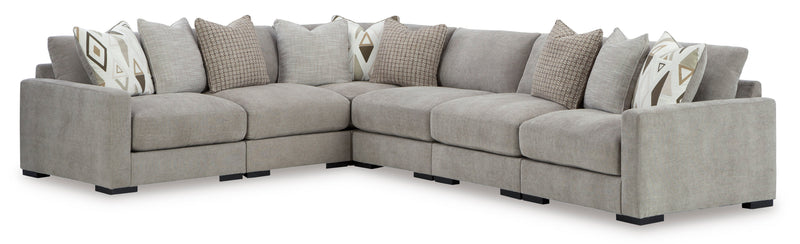 Aslan Court Pebble 6-Piece Modular Sectional from Ashley - DMV Furniture