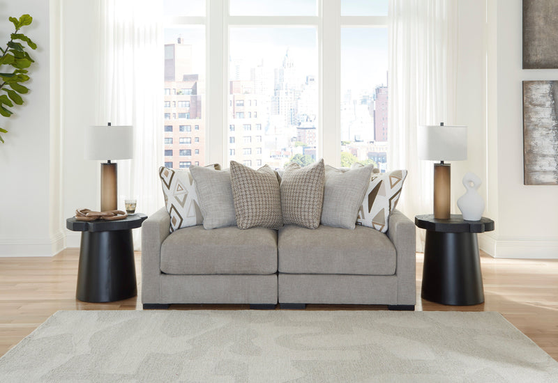 Aslan Court Pebble Modular Sofa and Loveseat from Ashley - DMV Furniture