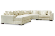 Lindyn Ivory 5-Piece LAF Chaise Sectional -  Ashley - DMV Furniture