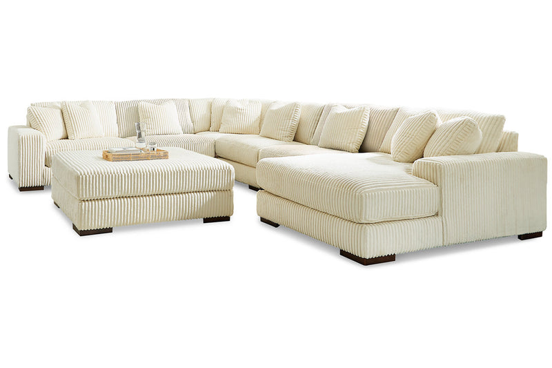 Lindyn Ivory 6-Piece Sectional with Chaise and Ottoman -  Ashley - DMV Furniture