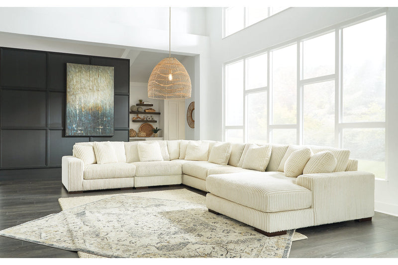 Lindyn Ivory 6-Piece Sectional with Chaise and Ottoman -  Ashley - DMV Furniture