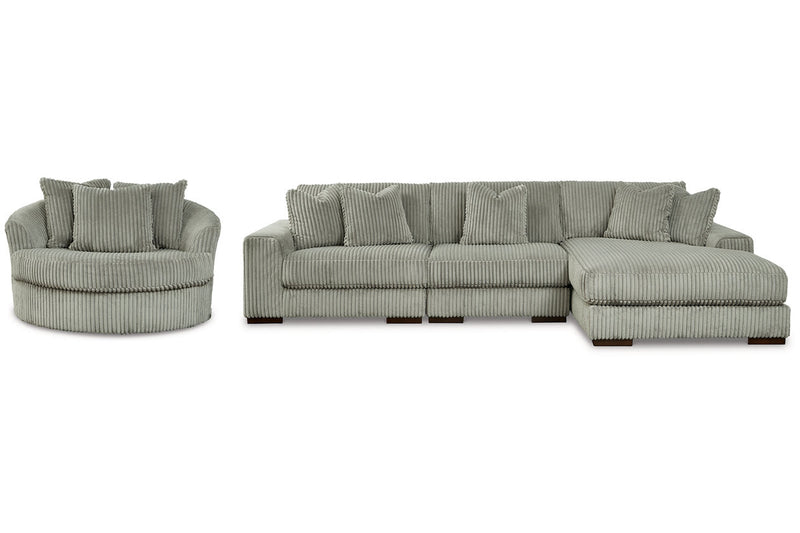 Lindyn Fog 3-Piece Sectional and Chair -  Ashley - DMV Furniture