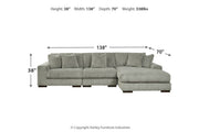 Lindyn Fog 3-Piece Sectional and Chair -  Ashley - DMV Furniture