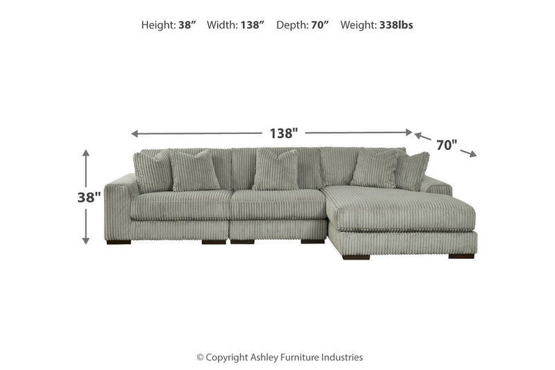 Lindyn Fog 3-Piece Sectional and Chair -  Ashley - DMV Furniture