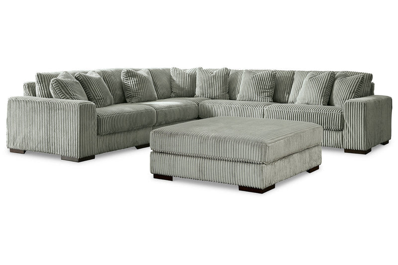 Lindyn Fog 5-Piece Sectional and Ottoman -  Ashley - DMV Furniture