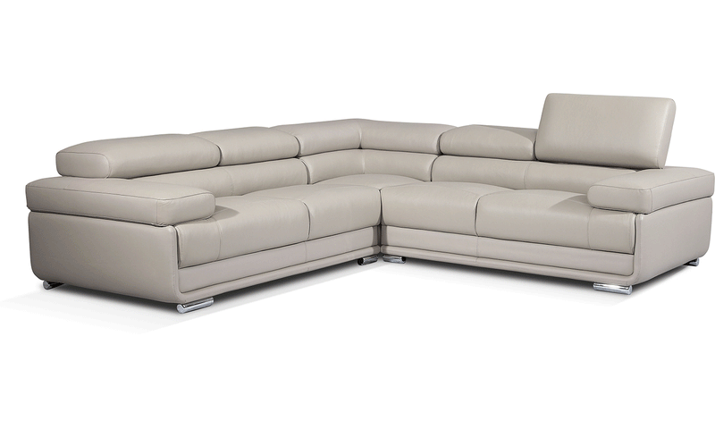 2119 Sectional Light Grey - i17280 - DMV Furniture