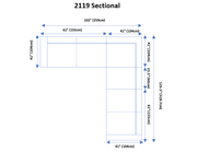 2119 Sectional White - i21830 - DMV Furniture