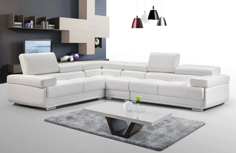 2119 Sectional White - DMV FurnitureSectional