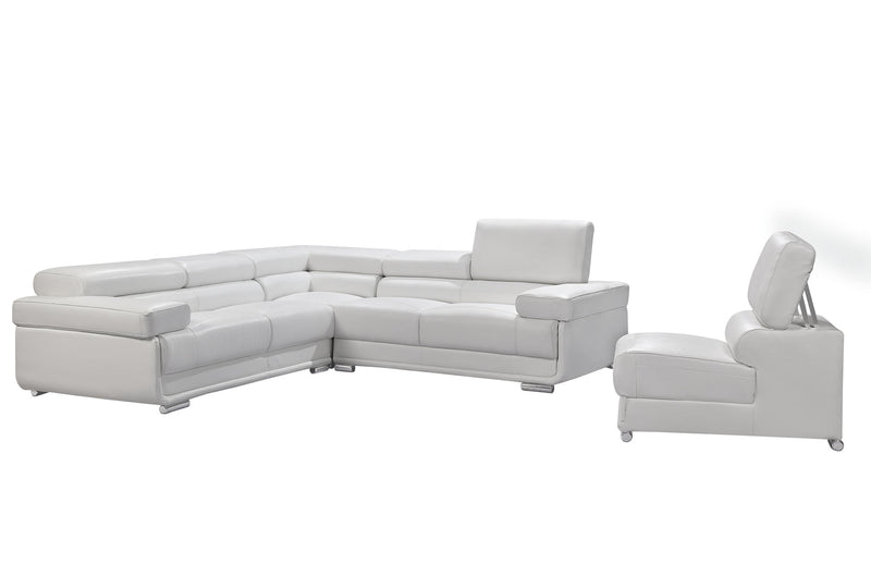 2119 Sectional White - DMV FurnitureSectional