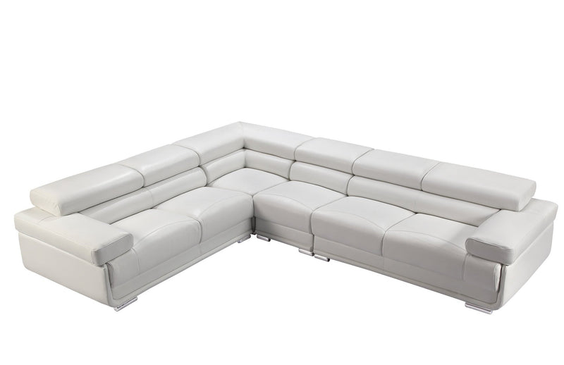 2119 Sectional White - DMV FurnitureSectional