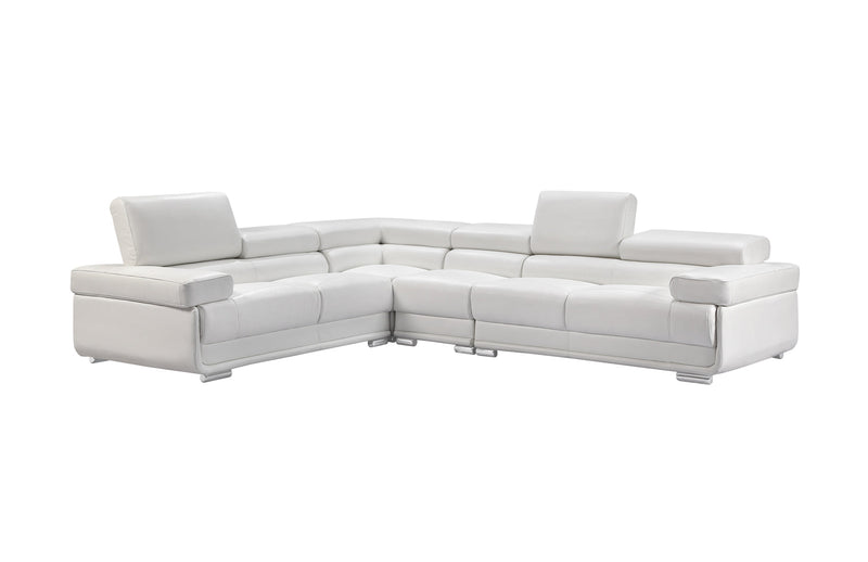 2119 Sectional With Extra Chair - White Set - p14171