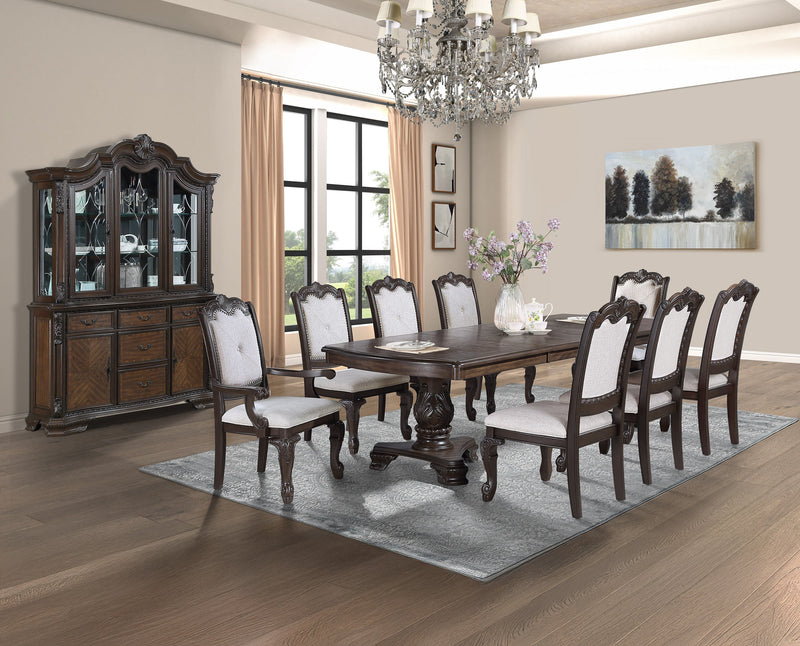 Kiera Coffee Brown Formal Extendable Dining Table from Crown Mark - DMV Furniture