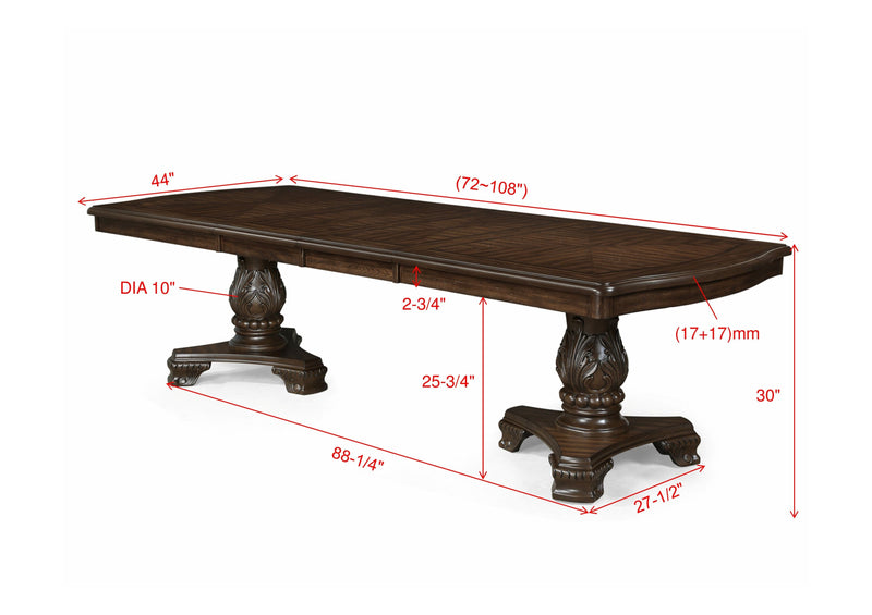 Kiera Coffee Brown Formal Extendable Dining Set from Crown Mark - DMV Furniture
