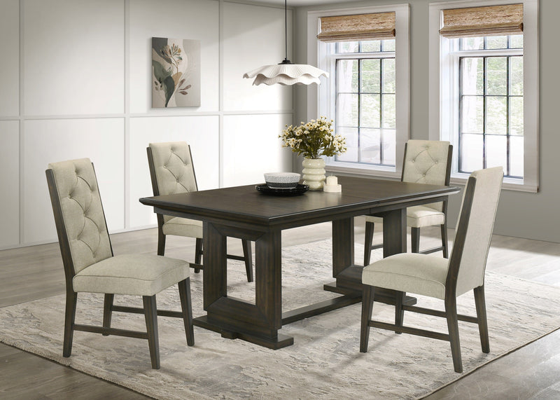 Herbert Espresso/Beige Extendable Dining Set from Crown Mark - DMV Furniture