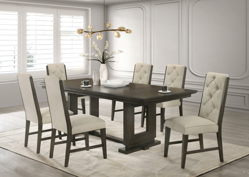 Herbert Espresso/Beige Extendable Dining Set from Crown Mark - DMV Furniture