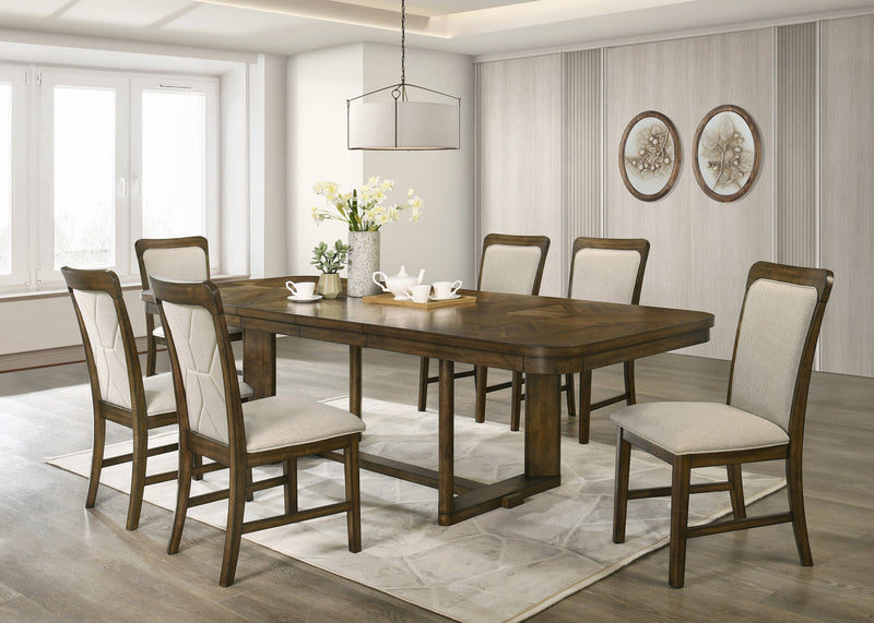 Broadmoor Brown Extendable Dining Set from Crown Mark - DMV Furniture