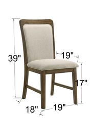 Broadmoor Brown Side Chair, Set of 2 from Crown Mark - DMV Furniture