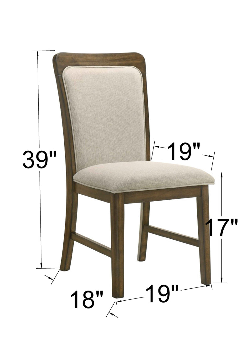 Broadmoor Brown Side Chair, Set of 2 from Crown Mark - DMV Furniture