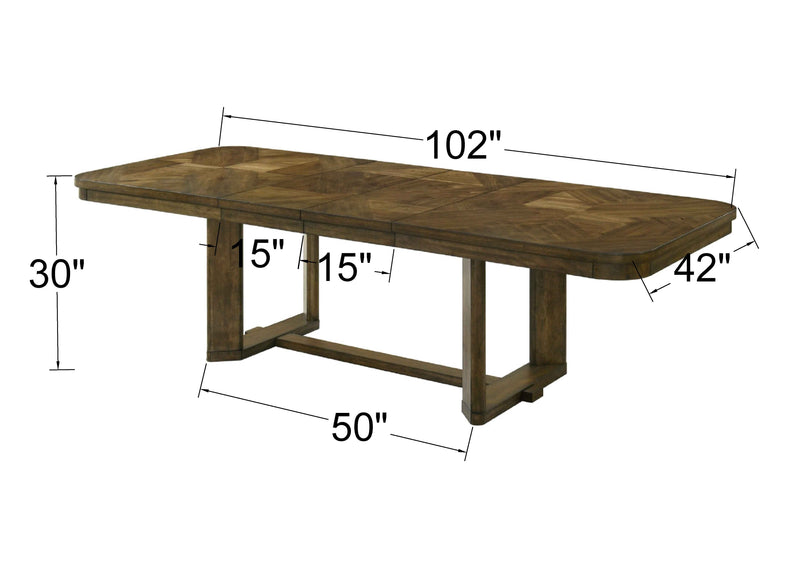 Broadmoor Brown Extendable Dining Set from Crown Mark - DMV Furniture