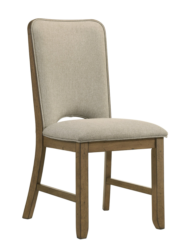 Cockrell Brown/Beige Side Chair, Set of 2 from Crown Mark - DMV Furniture