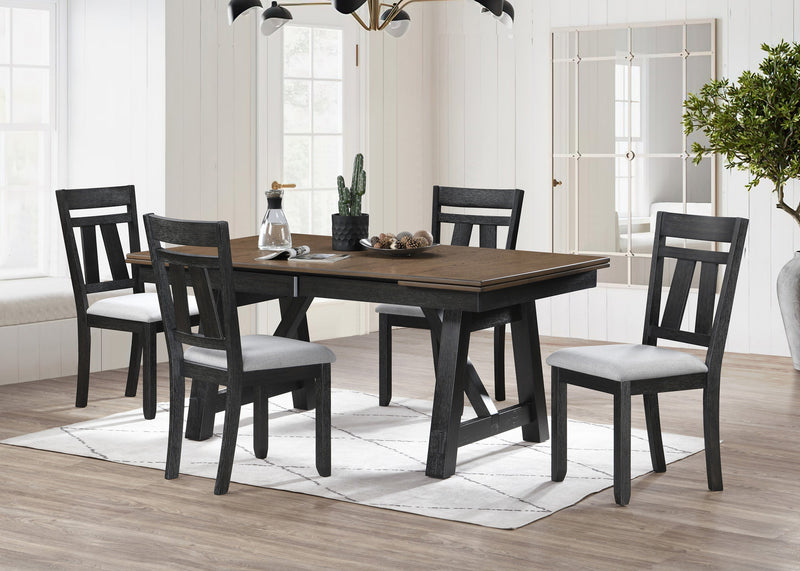 Maribelle Wheat Charcoal Side Chair, Set of 2 from Crown Mark - DMV Furniture