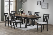 Maribelle Wheat Charcoal Extendable Dining Set from Crown Mark - DMV Furniture