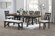 Maribelle Wheat Charcoal Side Chair, Set of 2 from Crown Mark - DMV Furniture