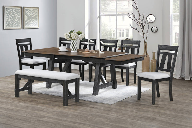 Maribelle Wheat Charcoal Side Chair, Set of 2 from Crown Mark - DMV Furniture