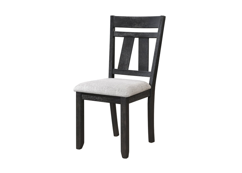 Maribelle Wheat Charcoal Side Chair, Set of 2 from Crown Mark - DMV Furniture