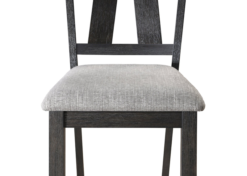 Maribelle Wheat Charcoal Side Chair, Set of 2 from Crown Mark - DMV Furniture