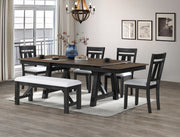 Maribelle Wheat Charcoal Extendable Dining Table from Crown Mark - DMV Furniture