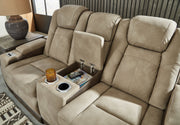 Next-Gen Durapella Sand Power Reclining Sofa and Loveseat from Ashley - DMV Furniture
