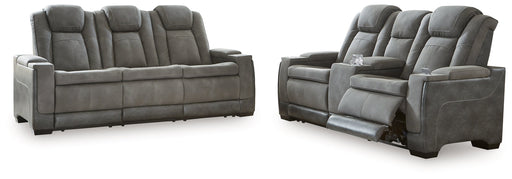 Next-Gen Durapella Slate Power Reclining Sofa and Loveseat from Ashley - DMV Furniture