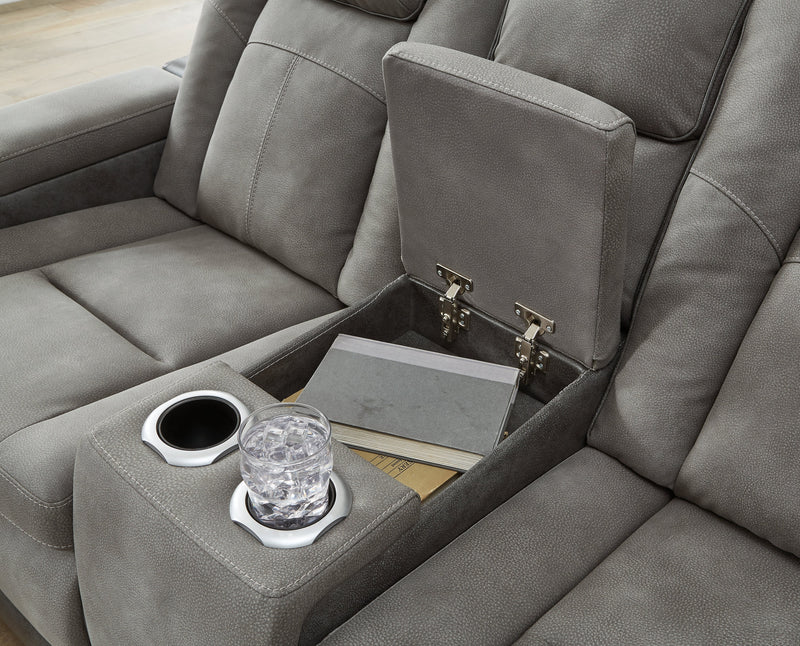 Next-Gen Durapella Slate Power Reclining Sofa and Loveseat from Ashley - DMV Furniture