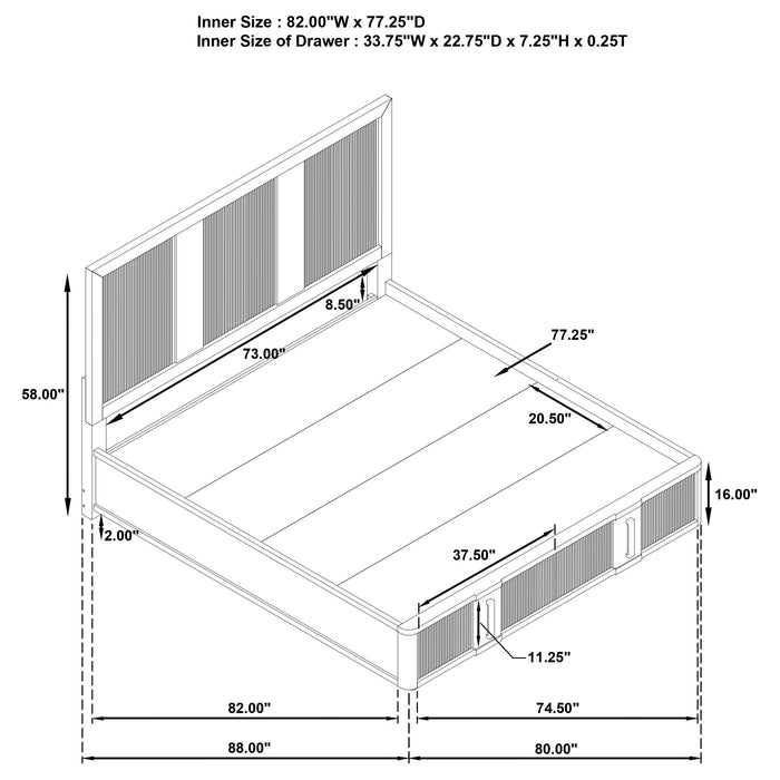Terrace 4 & 6 Piece E.King, Cal.King, & Queen Bedroom Set