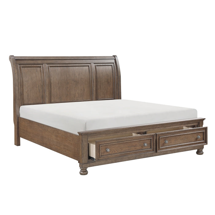2259KBR-1CK* (3) California King Platform Bed with Footboard Storage - 2259KBR-1CK*