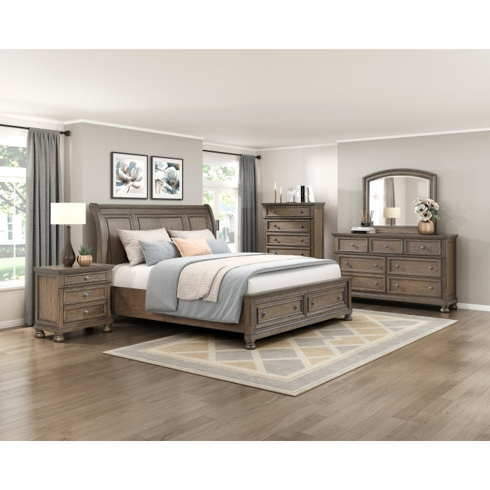 2259KBR-1EK* (3) Eastern King Platform Bed with Footboard Storage - 2259KBR-1EK*