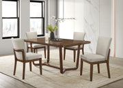 Salerno Beige/Brown Dining Set from Crown Mark - DMV Furniture