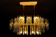 24008OVL32G 32"X22" 16L TRANSITIONAL CHANDELIER - 210000007864