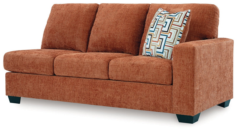Aviemore Spice LAF Sectional with Ottoman and Recliner from Ashley - DMV Furniture